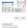 Chile Banco Bice bank statement template in Word and PDF format