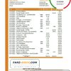 Chile Banco del Estado de Chile bank statement easy to fill template in .xls and .pdf file format