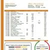 Chile Banco del Estado de Chile bank statement template in Word and PDF format