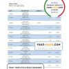 Colombia BBVA bank statement template in Word and PDF format