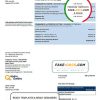 Canada Hydro-Québec utility bill template in .doc and .pdf format