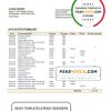 Costa Rica Banco Improsa bank statement template in Word and PDF format