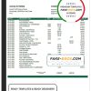 Costa Rica Banco Lafise bank statement template in Word and PDF format