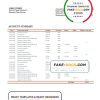 Cote d’Ivoire Attijariwafa bank statement template in Word and PDF format