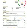 Cuba Banco Central de Cuba bank proof of address statement template in Word and PDF format