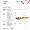 Denmark Arbejdernes Landsbank bank statement template in Word and PDF format