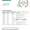 Denmark Jyske bank statement template in Word and PDF format