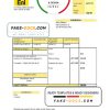 Italy Gas utility bill template in .doc and .pdf format, fully editable