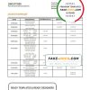 Djibouti Central Bank of Djibouti bank statement template in Word and PDF format