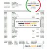 Ecuador Banco Bolivariano bank statement easy to fill template in .xls and .pdf file format