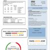 Italy Publiacqua utility bill template in Word and PDF format