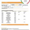 Ecuador Banco Internacional bank statement template in Word and PDF format