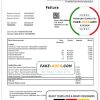 Italy TeleTu utility bill template in Word and PDF format