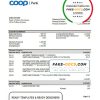 Estonia Coop Pank proof of address bank statement template in Word and PDF format,(.doc and .pdf)