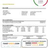 Ethiopia Bank of Abyssinia proof of address bank statement template in Word and PDF format