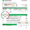 Comoros iSavings bank statement Excel and PDF template, completely editable (AutoSum)