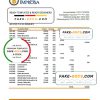 Costa Rica Banco Improsa bank statement Excel and PDF template