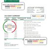 Denmark Jyske bank statement Excel and PDF template