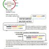 USA Lancaster Water service utility bill shutoff notice, Word and PDF template