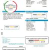 USA Washington Clark Regional Wastewater District utility bill, Word and PDF template