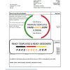 United Kingdom Oldham council tax bill template in Word and PDF format