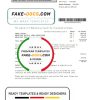United Kingdom Wirral council tax bill template in Word and PDF format