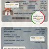 Oman driving licence template scan effect
