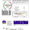 Turkmenistan Turkmengaz utility bill template in Word and PDF format