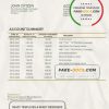 Mongolia Transbank bank statement template in Word and PDF format