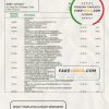 Morocco Credit Agricole bank statement template in Word and PDF format
