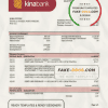 Papua New Guinea Kina Securities Limites bank statement template in Word and PDF format