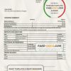 Paraguay BBVA bank statement template in Word and PDF format