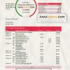Poland HSBC bank statement easy to fill template in .xls and .pdf file format
