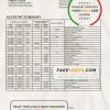 Portugal Abanca bank statement template in Word and PDF format