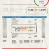 Romania Banca Transilvania bank statement template in Word and PDF format