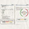 Singapore DBS bank statement template in Word and PDF format, 2 pages