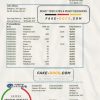 South Korea Daegu bank statement easy to fill template in Excel and PDF format