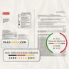 Spain Santander credit card statement template, Word and PDF format (.doc and .pdf), 2 pages