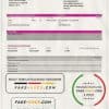 Spain Self Bank proof of address statement template in Word and PDF format, .doc and .pdf format
