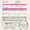 Spain Self Bank proof of address statement template in Excel and PDF format, .xls and .pdf format