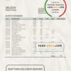 Suriname Centrale Bank Van Suriname bank statement template in Word and PDF format