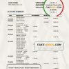 Timor-Leste BNU bank statement template in Word and PDF format