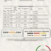 Tunisia Amen Bank statement easy to fill template in Word and PDF format