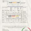 Tunisia Amen Bank statement easy to fill template in .xls and .pdf file format