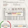 Ukraine Oshadbank statement template in Word and PDF format