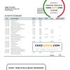 Macedonia Halkbank bank statement template in Word and PDF format