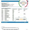 Nicaragua BAC Credomatic bank statement template, Word and PDF format (.doc and .pdf)