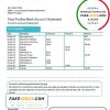 Nicaragua Banco Ficohsa bank proof of address statement template in Word and PDF format, .doc and .pdf format