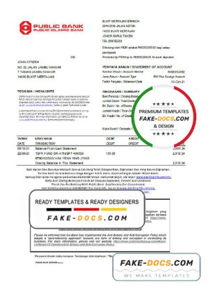 Malaysia Public Bank statement easy to fill template in Excel and PDF format Malaysia Public Bank statement easy to fill template in Excel and PDF format
