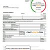 Paraguay BBVA bank statement template in Word and PDF format